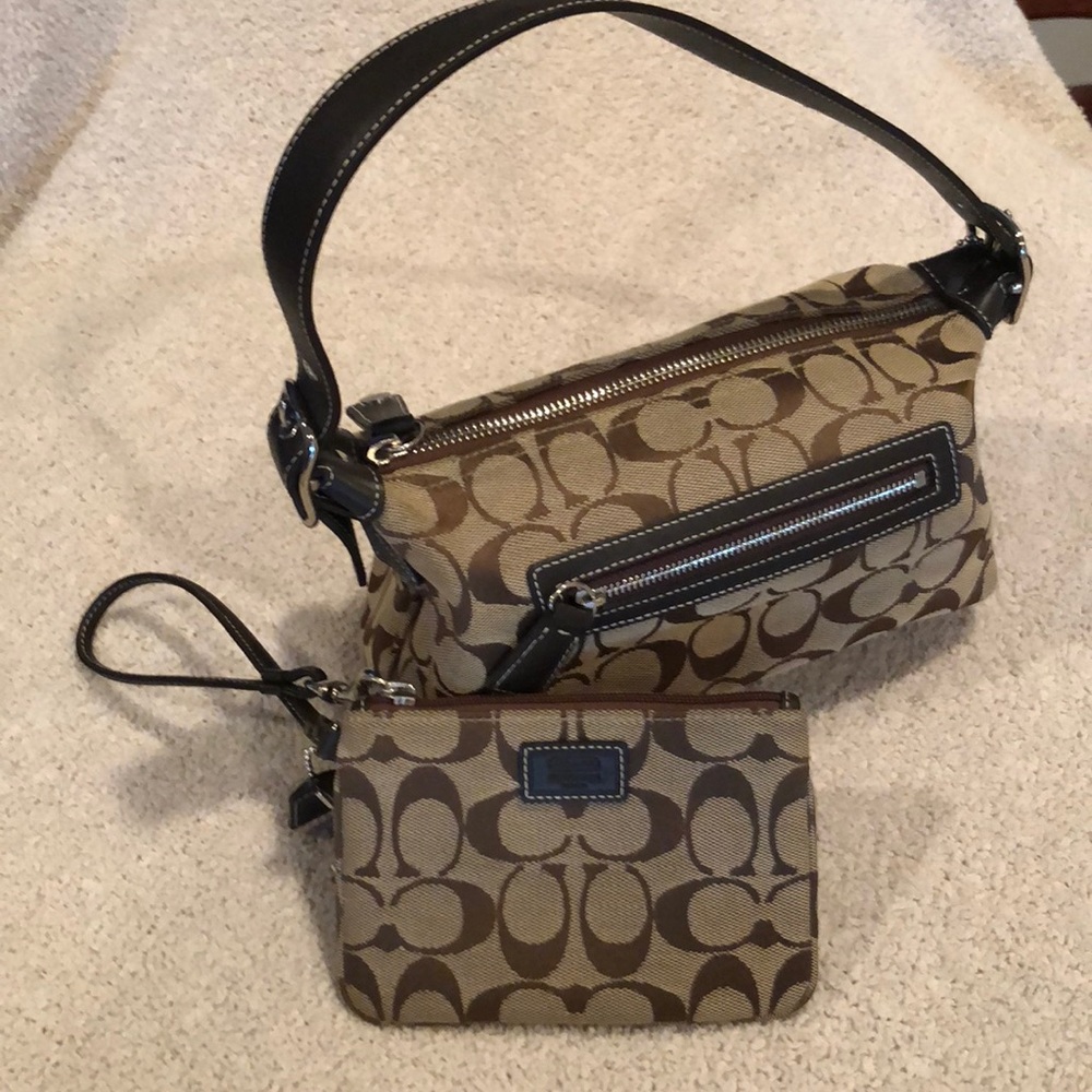 Authentic Coach purse and wristlet wallet